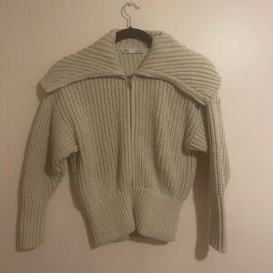 Zara Beige Cowl Neck Women's Sweater
